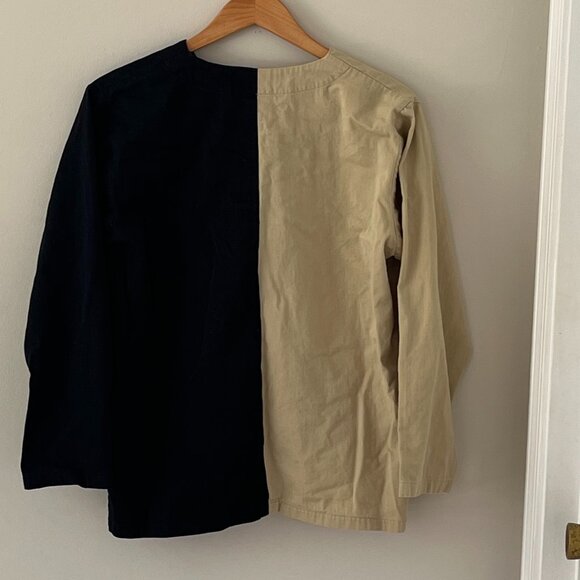 The Planet Single Stitch 1980s Lady Face Smock Top Medium Abstract Artsy - Picture 7 of 7